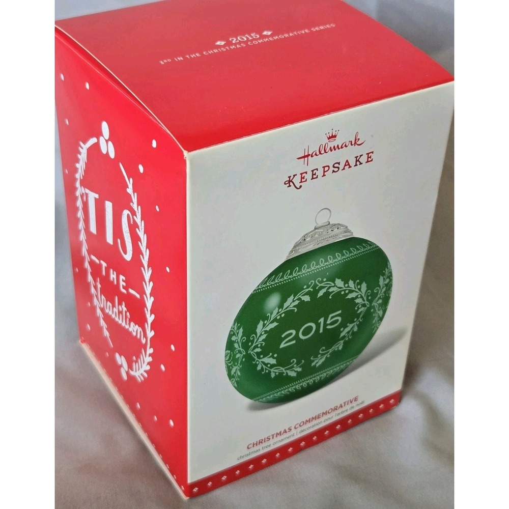 Hallmark‎ Keepsake 2015 Christmas Commemorative Ornament QX9197 Glass Ball